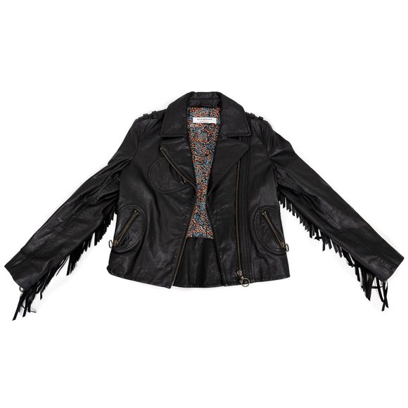 Philosophy Di Lorenzo Serafini black fringe buffalo leather jacket - Picture 4 of 16
